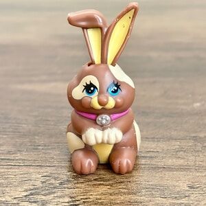 VINTAGE Kenner Littlest Pet Shop Snuggle Bunny Brown Tan Toy 1992 LPS Ears Move